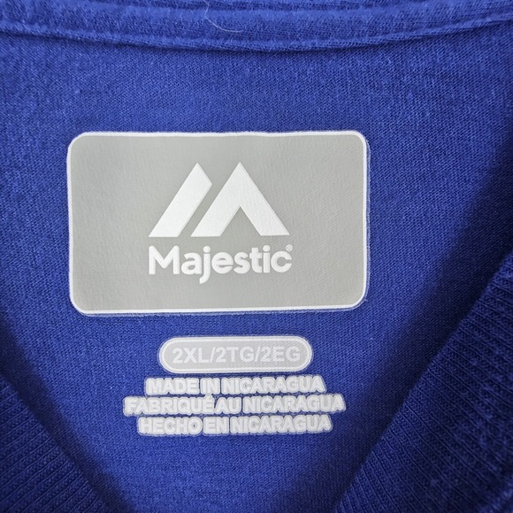 KC Royals Shirt Men 2XL Majestic Blue Kansas City MLB - Picture 2 of 6